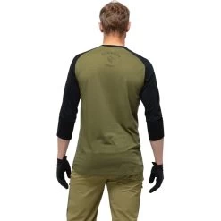 Norrona Skibotn Wool 3/4 T-shirt Men - Olive Drab -Norrona norrona skibotn wool 3 4 t shirt men olive drab 2 1463995