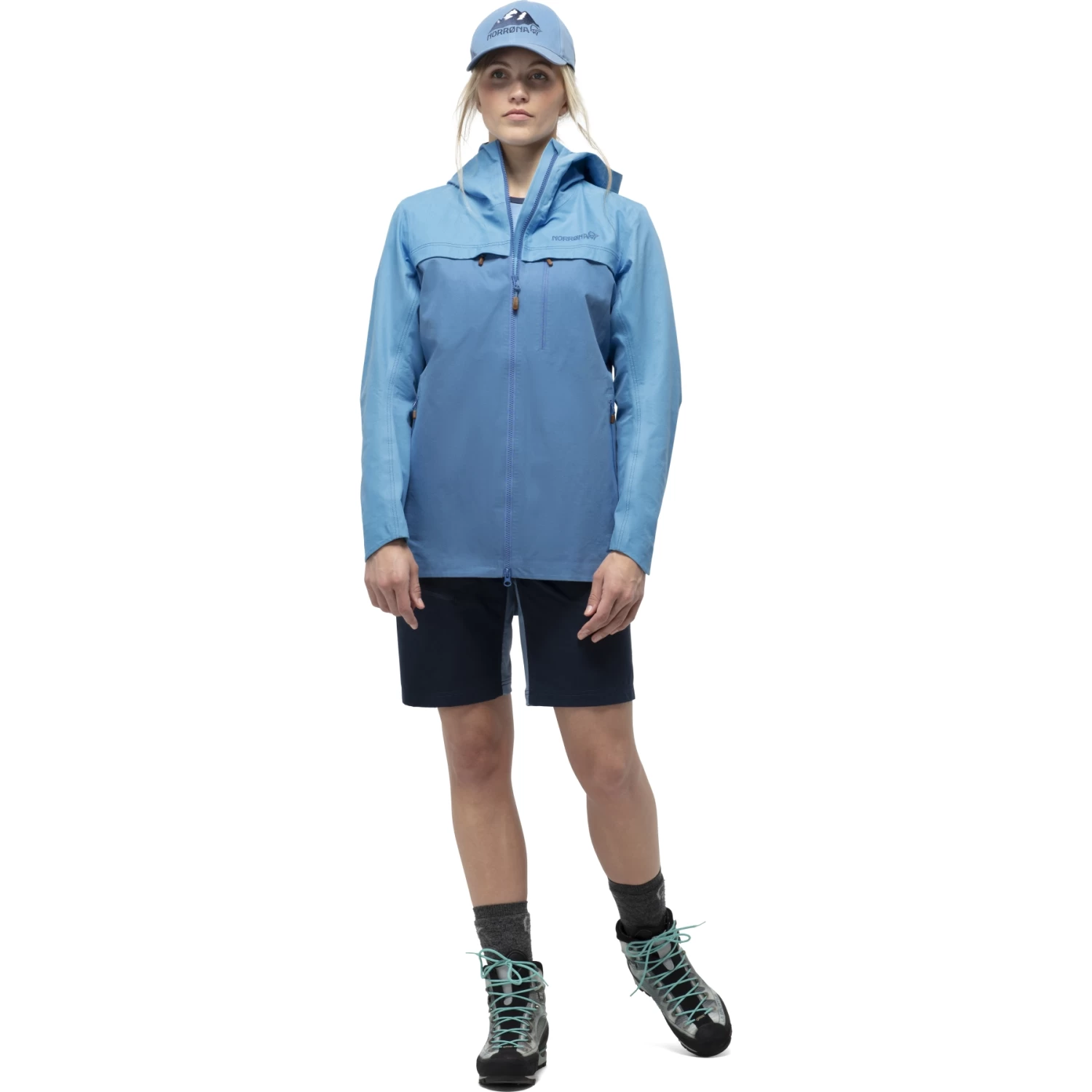 Norrona Svalbard Cotton Jacket Women - Heritage Blue/Coronet Blue - Image 4