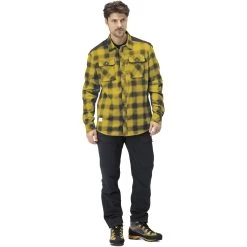Norrona Svalbard Flannel Shirt Men - Golden Palm -Norrona norrona svalbard flannel shirt men golden palm 2 1464340