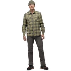 Norrona Svalbard Flannel Shirt Men - Olive Drab/Slate Grey -Norrona norrona svalbard flannel shirt men olive drab slate grey 2 1464356