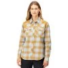 Norrona Svalbard Flannel Shirt Women - Blue Fog/Camelflage