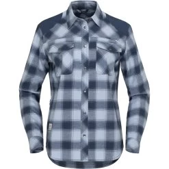 Norrona Svalbard Flannel Shirt Women - Blue Fog/Indigo Night -Norrona norrona svalbard flannel shirt women blue fog indigo night 1 1344035