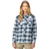 Norrona Svalbard Flannel Shirt Women - Blue Fog/Indigo Night