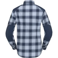 Norrona Svalbard Flannel Shirt Women - Blue Fog/Indigo Night -Norrona norrona svalbard flannel shirt women blue fog indigo night 2 1344036