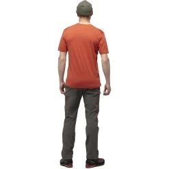 Norrona Svalbard Wool T-Shirt Men - Rooibos Tea/Orange Crush -Norrona norrona svalbard wool t shirt men rooibos tea 3 904234