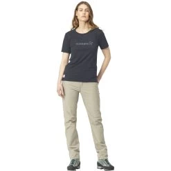 Norrona Svalbard Wool T-Shirt Women - Indigo Night/Blue Fog -Norrona norrona svalbard wool t shirt women indigo night blue fog model 1 1400061