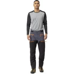 Norrona Trollveggen Flex1 Pants Men - Cool Black/Orange Popsicle -Norrona norrona trollveggen flex1 pants men cool black orange popsicle 2 1464753