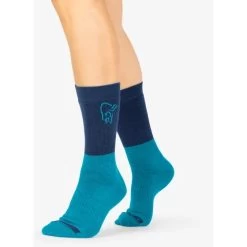 Norrona Trollveggen Heavy Weight Merino Socks - Hawaiian Surf/Indigo Night -Norrona norrona trollveggen heavy weight merino socks hawaiian surf indigo night 3 1258367