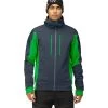 Norrona Trollveggen Powerstretch Pro Zip Hood Jacket Men - Cool Black/Classic Green