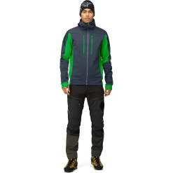 Norrona Trollveggen Powerstretch Pro Zip Hood Jacket Men - Cool Black/Classic Green -Norrona norrona trollveggen powerstretch pro zip hood jacket men cool black classic green 4 1518983