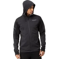 Norrona Trollveggen Powerstretch Pro Zip Hood Jacket Men - Caviar