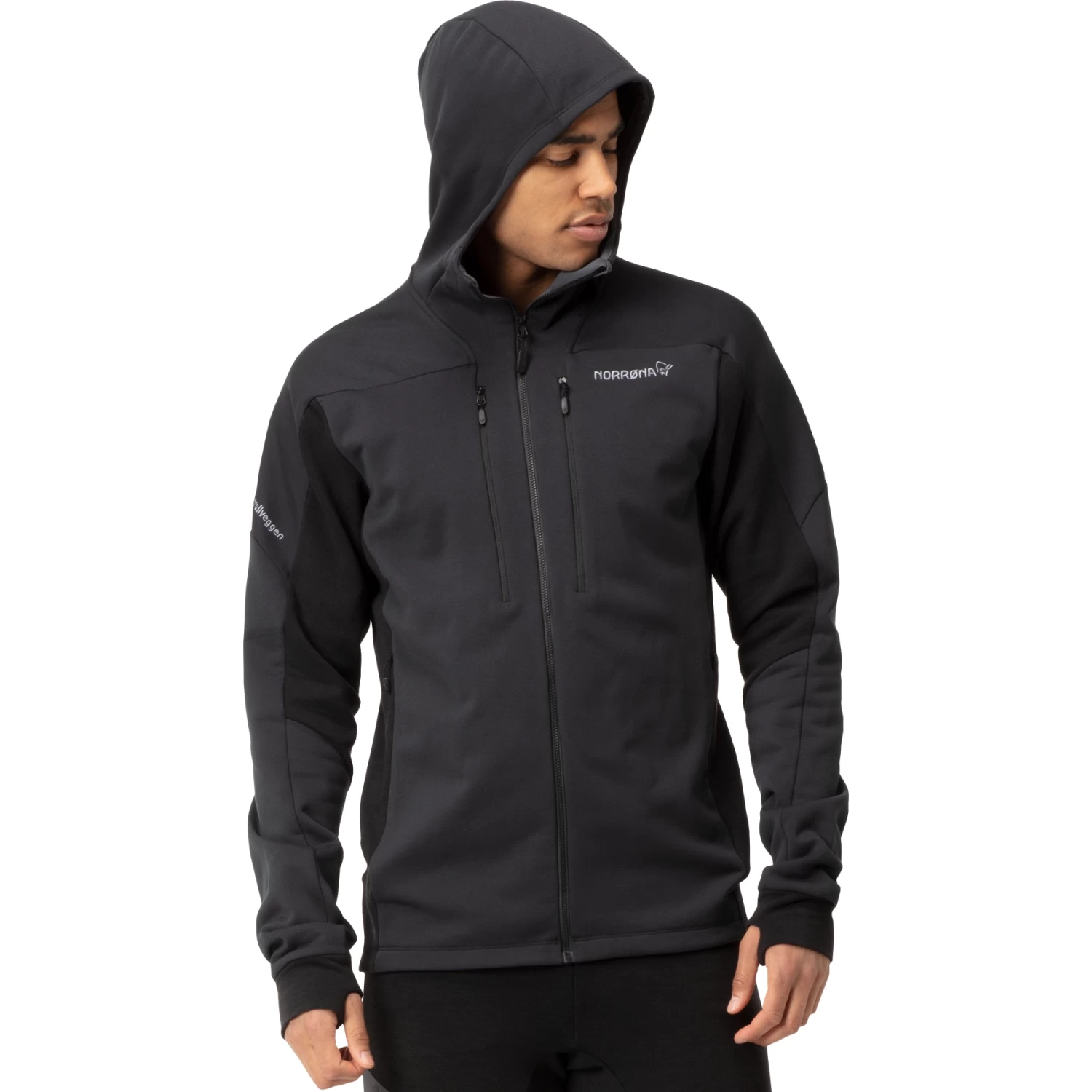 Norrona Trollveggen Powerstretch Pro Zip Hood Jacket Men - Caviar 1 Norrona Trollveggen Powerstretch Pro Zip Hood Jacket Men - Caviar