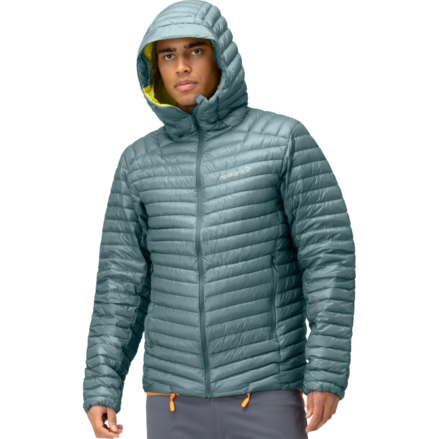 Norrona Trollveggen Superlight Down850 Hood Jacket Men - North Atlantic/Sulphur Spring 1 Norrona Trollveggen Superlight Down850 Hood Jacket Men - North Atlantic/Sulphur Spring
