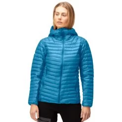 Norrona Trollveggen Superlight Down850 Hood Jacket Women - Hawaiian Surf
