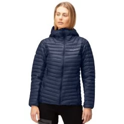 Norrona Trollveggen Superlight Down850 Hood Jacket Women - Indigo Night