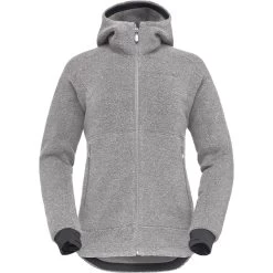 Norrona Warmwool3 Hood Jacket Women - Drizzle -Norrona norrona warmwool3 hood jacket women drizzle 1 1259015